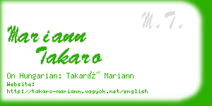 mariann takaro business card